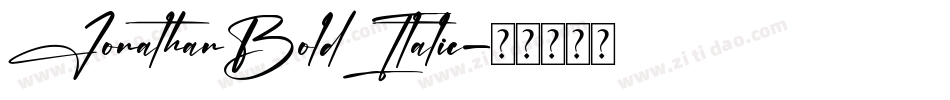 JonathanBoldItalic字体转换