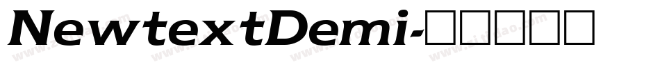 NewtextDemi字体转换