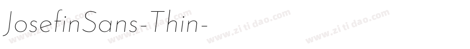 JosefinSans-Thin字体转换