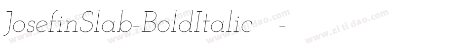 JosefinSlab-BoldItalic手机版字体转换