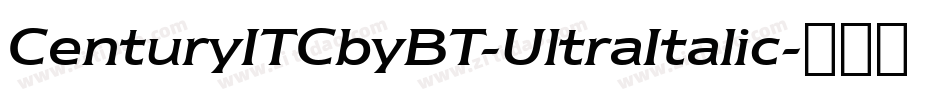 CenturyITCbyBT-UltraItalic字体转换