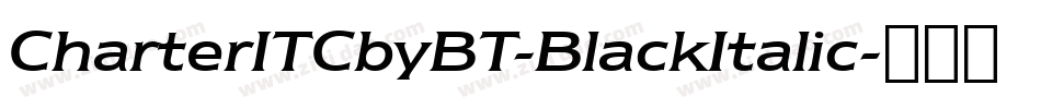CharterITCbyBT-BlackItalic字体转换