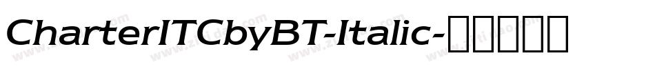 CharterITCbyBT-Italic字体转换
