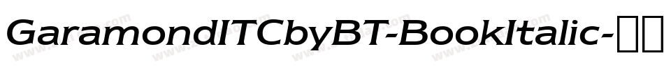 GaramondITCbyBT-BookItalic字体转换