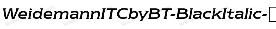 WeidemannITCbyBT-BlackItalic字体转换