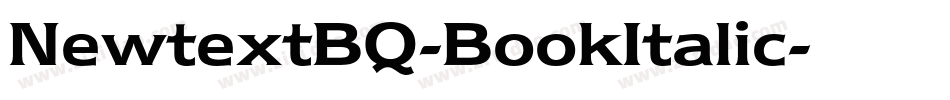 NewtextBQ-BookItalic字体转换