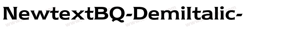NewtextBQ-DemiItalic字体转换