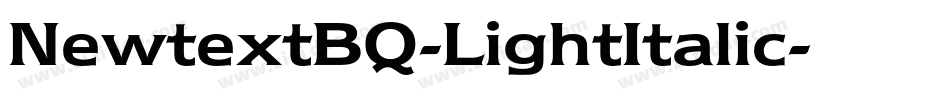NewtextBQ-LightItalic字体转换