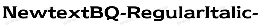 NewtextBQ-RegularItalic字体转换