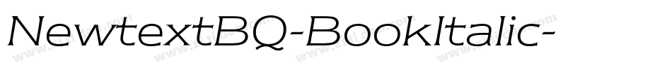 NewtextBQ-BookItalic字体转换