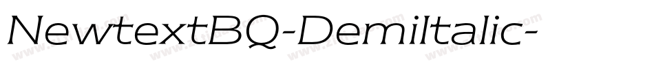 NewtextBQ-DemiItalic字体转换