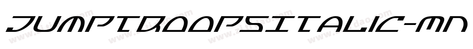 JumptroopsItalic-MnVv字体转换