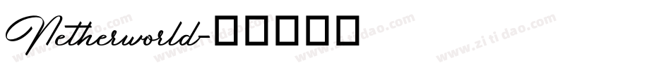 Netherworld字体转换