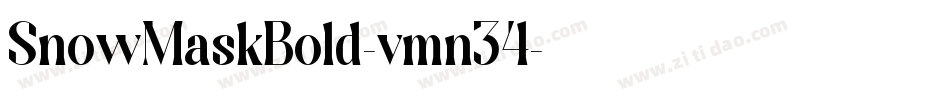 SnowMaskBold-vmn34字体转换