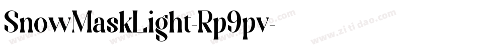 SnowMaskLight-Rp9pv字体转换