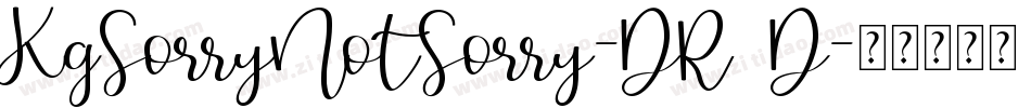 KgSorryNotSorry-DR2D字体转换