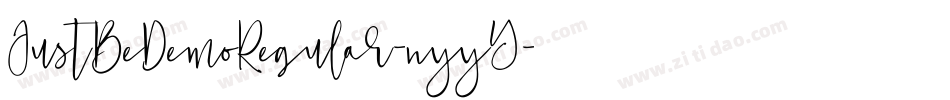 JustBeDemoRegular-nyyY字体转换