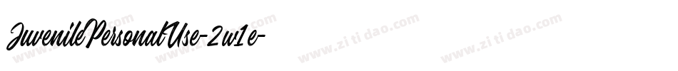 JuvenilePersonalUse-2w1e字体转换