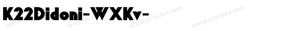 K22Didoni-WXKv字体转换