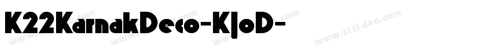 K22KarnakDeco-KJoD字体转换