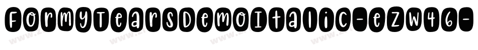 ForMyTearsDemoItalic-eZw46字体转换