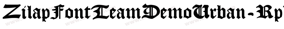 ZilapFontTeamDemoUrban-RpKjV字体转换