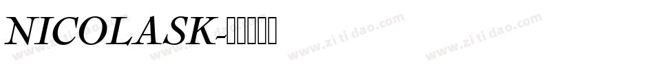 NICOLASK字体转换