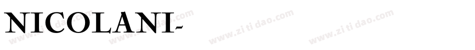 NICOLANI字体转换