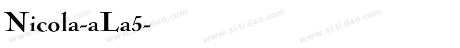 Nicola-aLa5字体转换