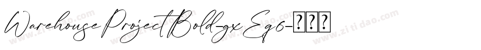 WarehouseProjectBold-gxEq6字体转换