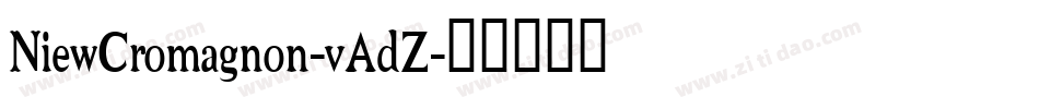 NiewCromagnon-vAdZ字体转换