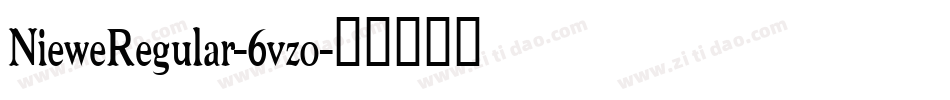 NieweRegular-6vzo字体转换
