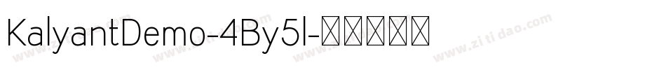 KalyantDemo-4By5l字体转换