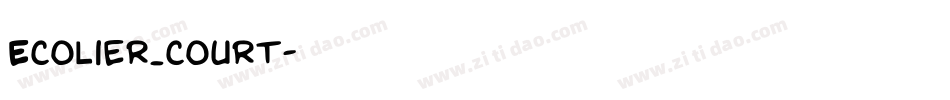 Ecolier_court字体转换