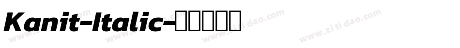 Kanit-Italic字体转换