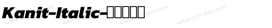 Kanit-Italic字体转换