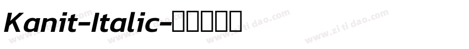 Kanit-Italic字体转换