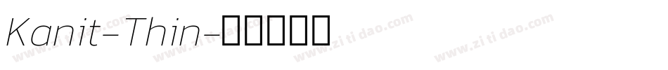 Kanit-Thin字体转换