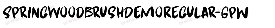 SpringwoodBrushDemoRegular-GpWP字体转换