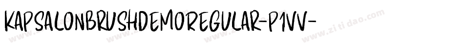 KapsalonBrushDemoRegular-p1vv字体转换 KapsalonBrushDemoRegular-p1vv字体转换