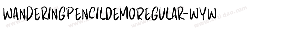 WanderingPencilDemoRegular-WyWJO字体转换