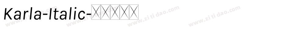 Karla-Italic字体转换