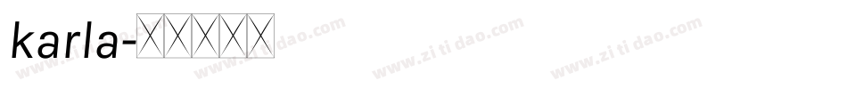 karla字体转换