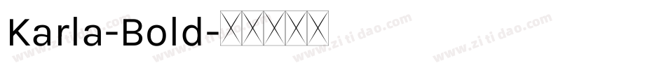 Karla-Bold字体转换