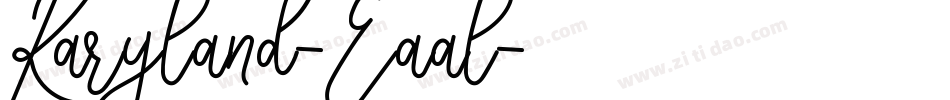 Karyland-Eaa7l字体转换