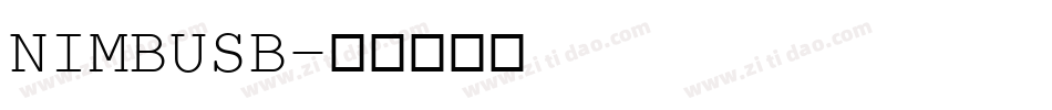 NIMBUSB字体转换
