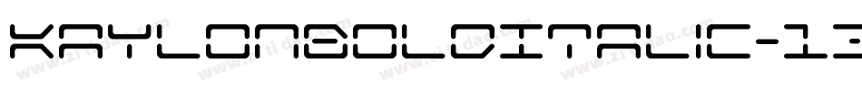 KaylonBoldItalic-13g0字体转换