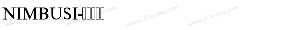 NIMBUSI字体转换