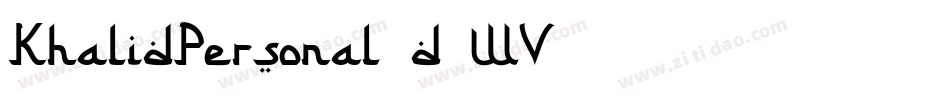 KhalidPersonal-d1WV字体转换