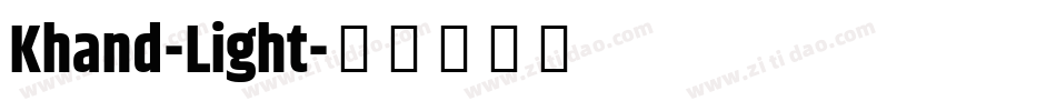 Khand-Light字体转换